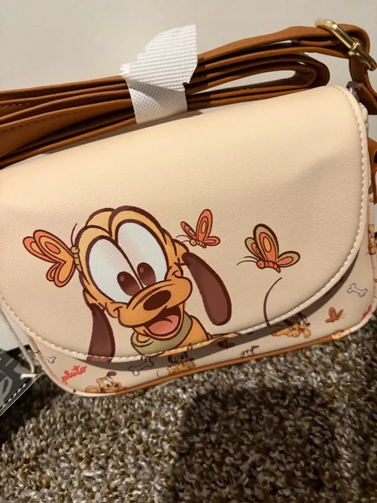 Disney Baby Pluto Loungefly Mini Crossbody & Wallet - Picture 4 of 8